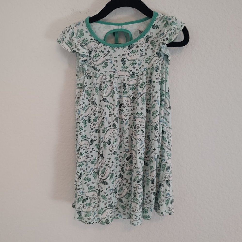 Free Birdies 2T Nightgown Pajamas PJs Dress Bamboo Narwhal Short Sleeve